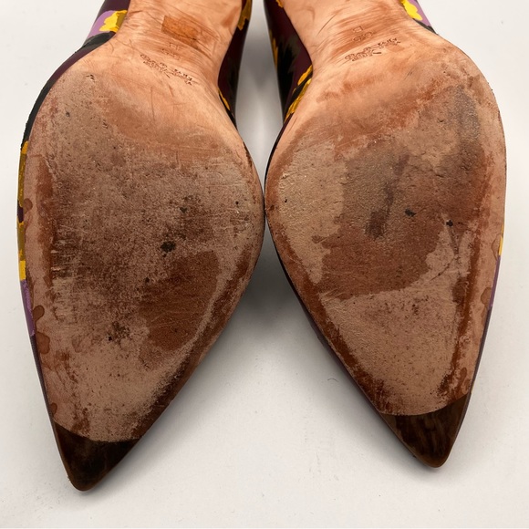 COACH DEEP PURPLE FLORAL PUMPS - Picture 6 of 11